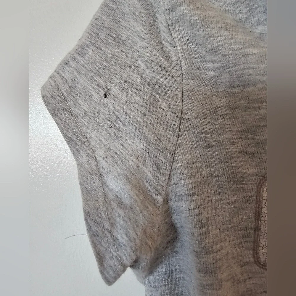 Kid's sz 4‎ Heather Gray Born To Sparkle Graphic Distressed Tee Shirt Summer